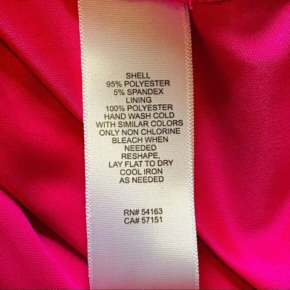 Eliza J Pink Perforated Ruffle Fit & Flare Short Casual Dress - Picture 7 of 9